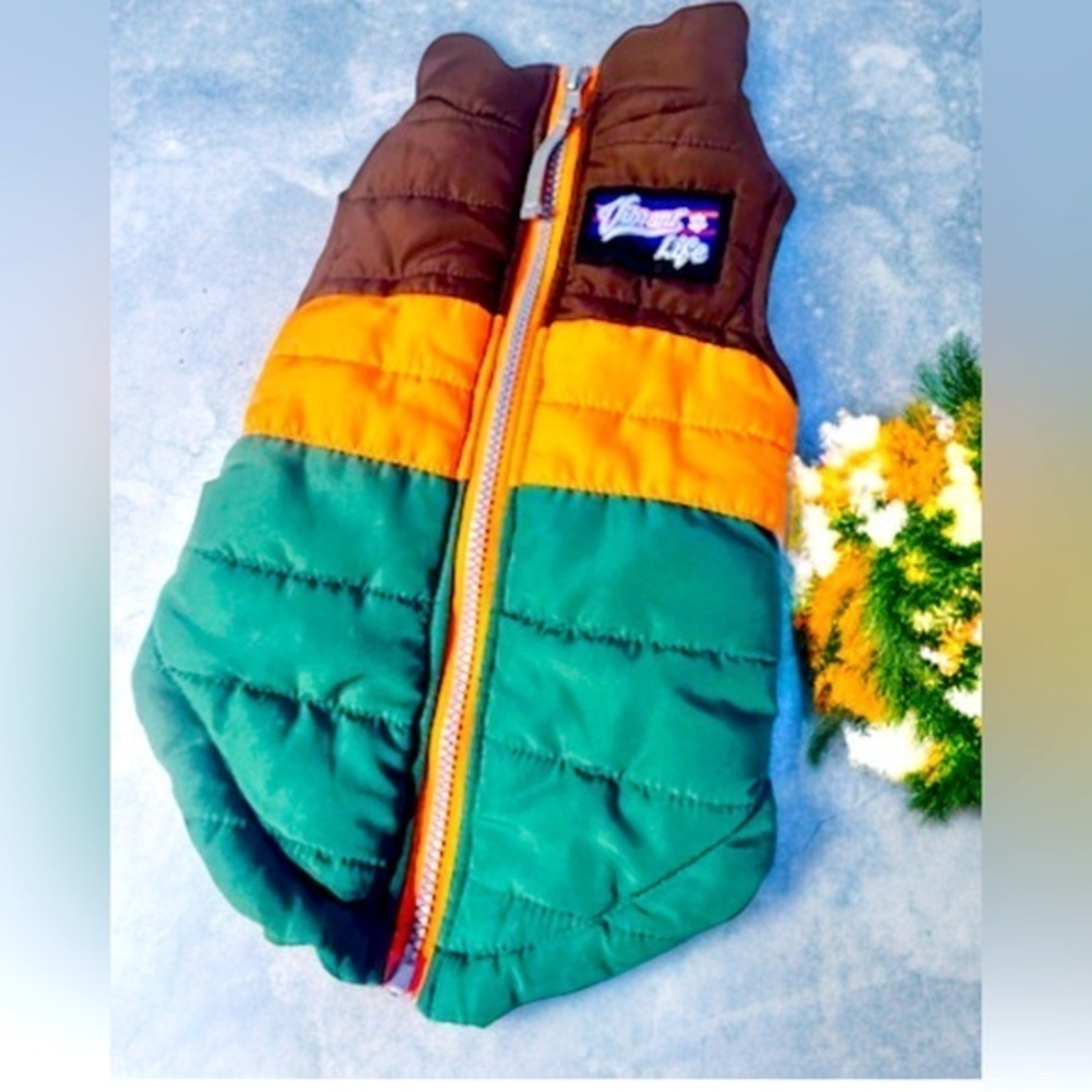 Awesome Multi-Colored Tri-Tone Bomber Jacket. From Vibrant Life.